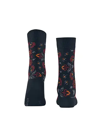 BURLINGTON | Chaussettes femme VELVET BLOOMS 36-41 barolo | dunkelblau